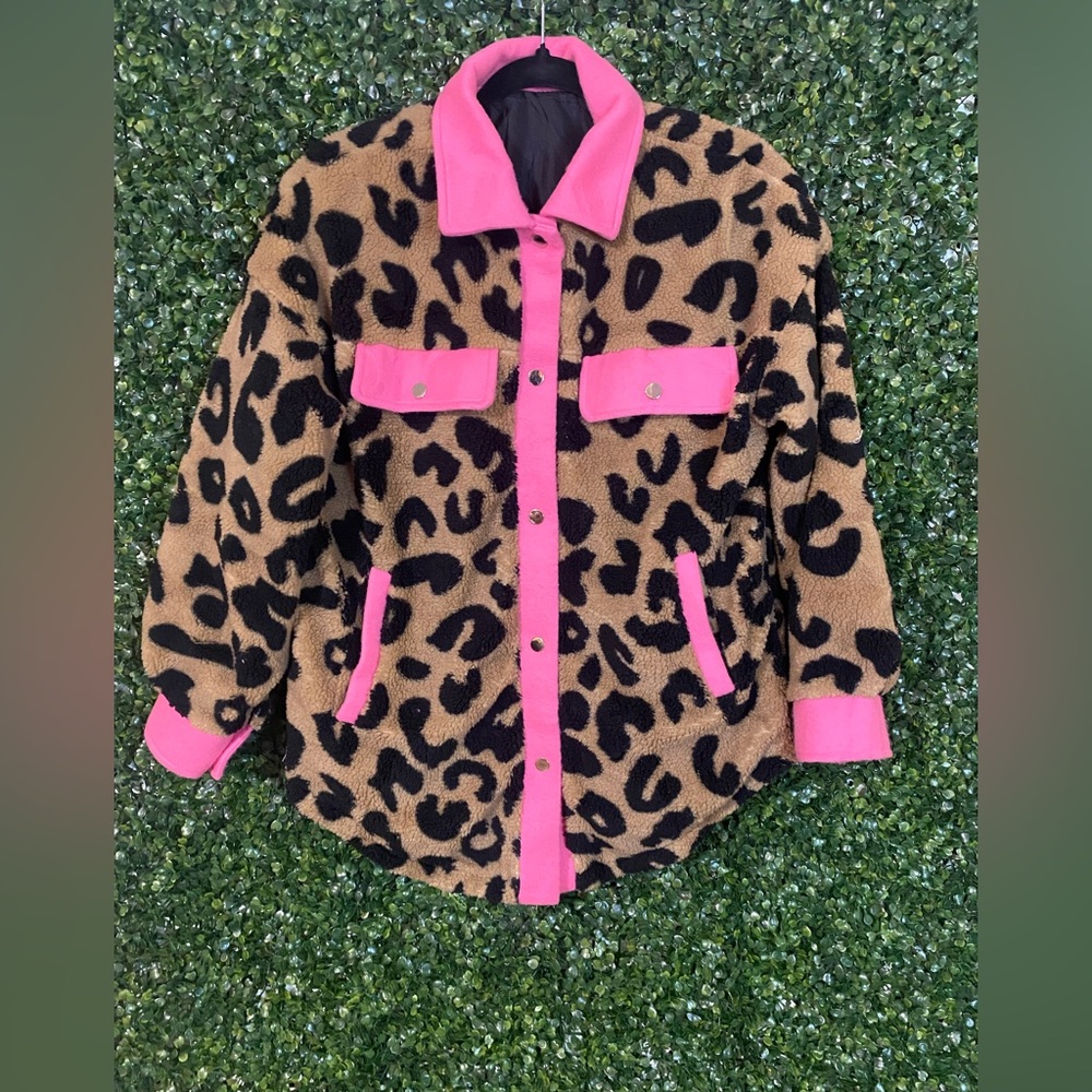 Animal Print Faaux Fur Jacket